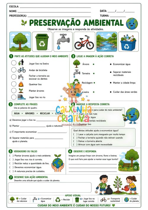 atividade meio ambiente